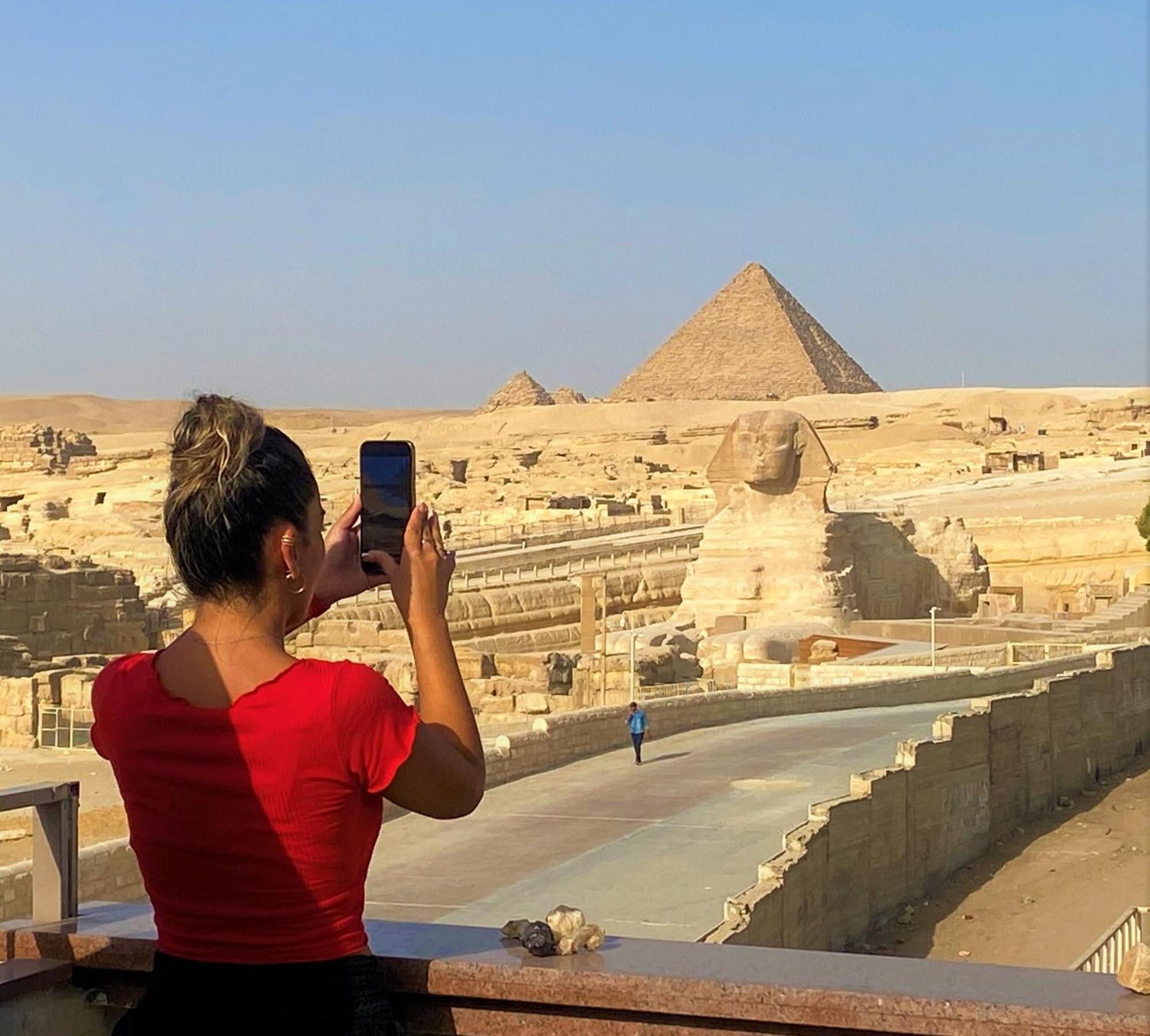 Seven Pyramids Panoramic View Inn Kafret el-Gabal Exterior foto