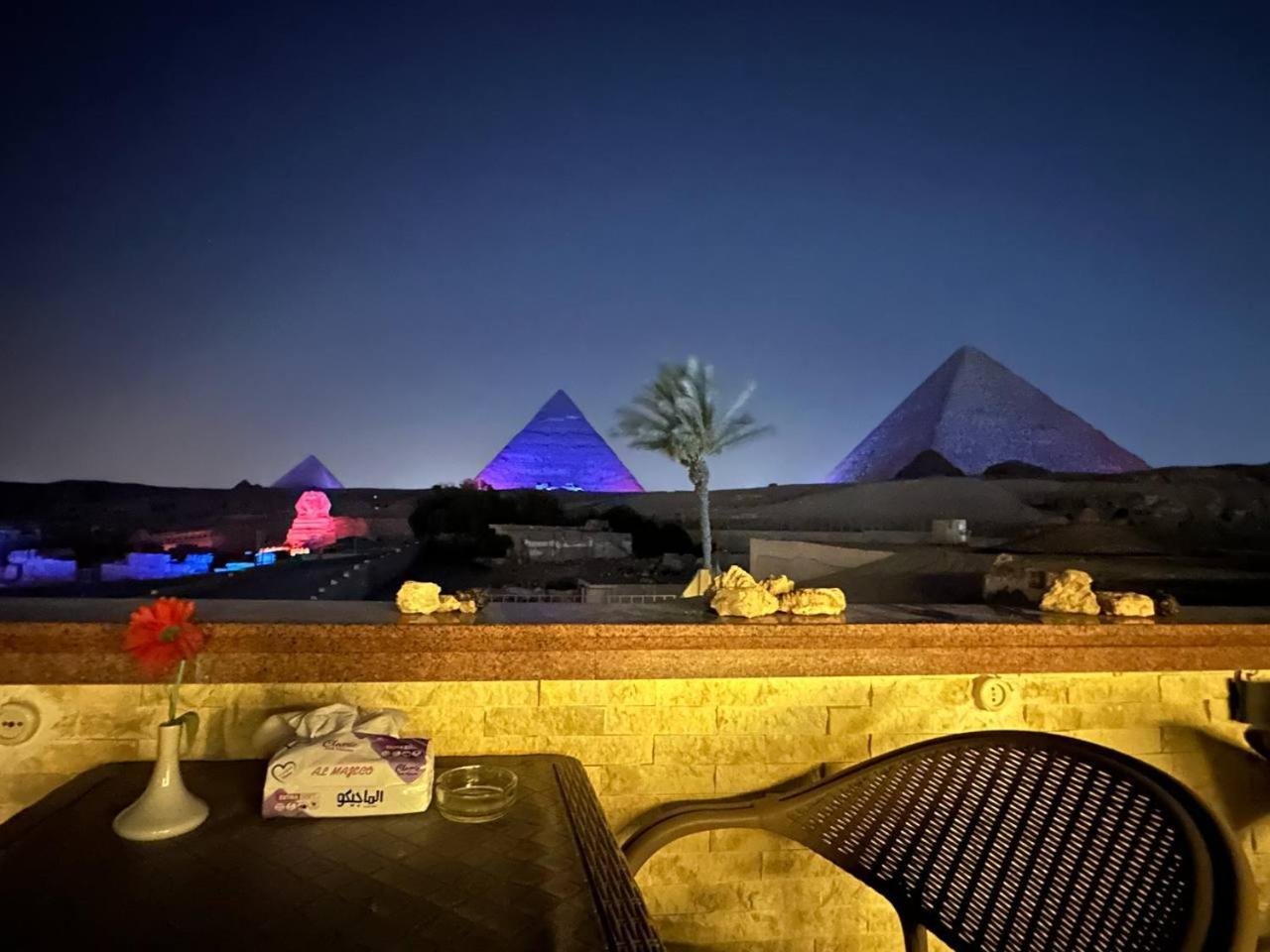 Seven Pyramids Panoramic View Inn Kafret el-Gabal Exterior foto